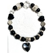 512 bracelet LOVE onyx, swarovski